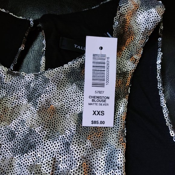 Aritzia Talula Women XXS Cheniston Blouse in Matte Silver, BNWT - Picture 3 of 4